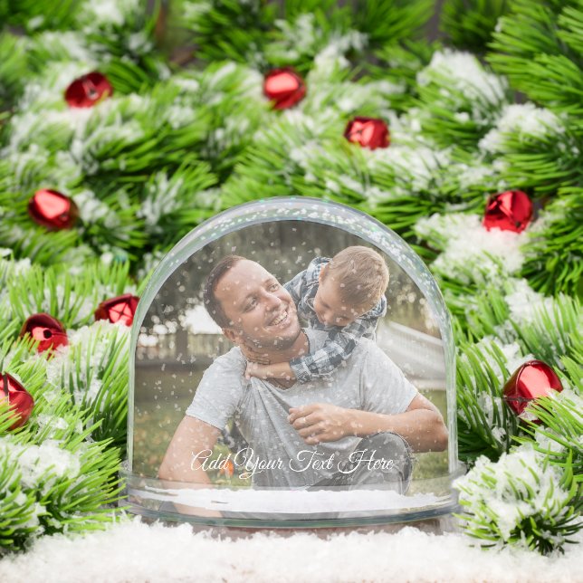 Personalized Photos Dome Snow Globe (Christmas)