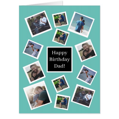 Personalized Photos Happy Birthday Jumbo Card