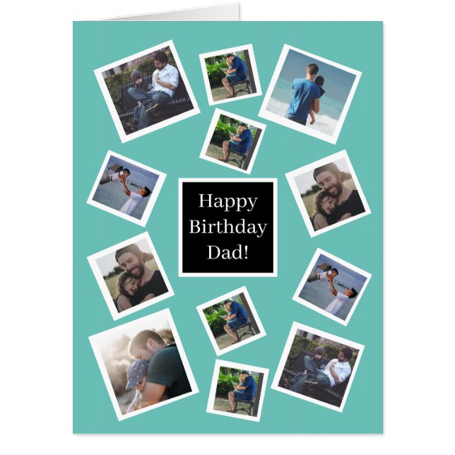 Personalized Photos Happy Birthday Jumbo Card (Front)