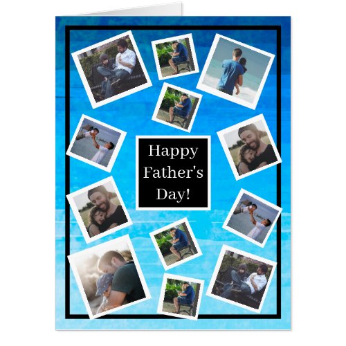 Personalized Photos Happy Fathers Day Card
