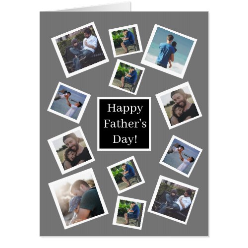 Personalized Photos Happy Fathers Day Card