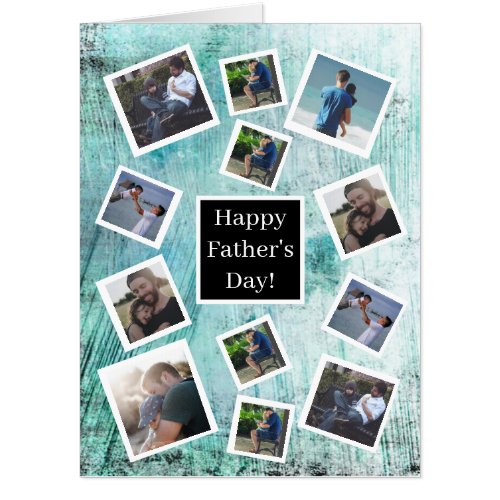 Personalized Photos Happy Fathers Day Card