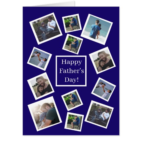 Personalized Photos Happy Fathers Day Card