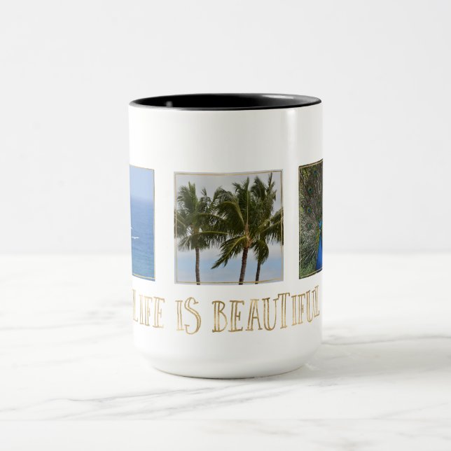 Personalized Photos Kauai Life is Beautiful Mug (Center)