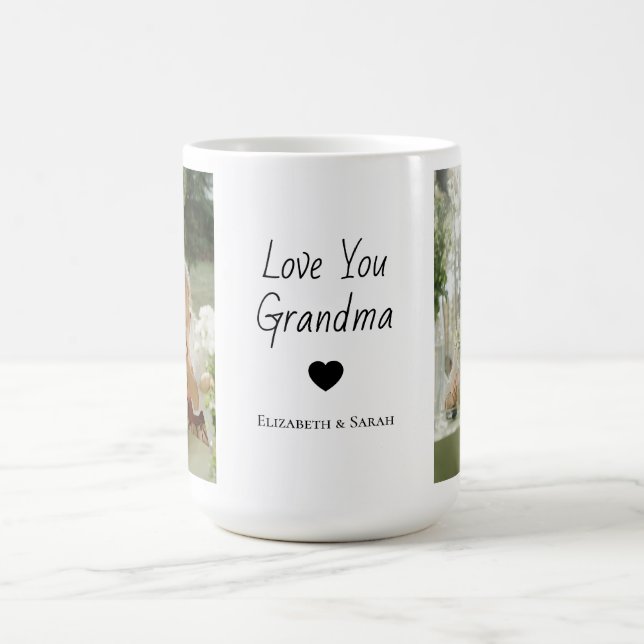 Personalized Photos & "Love You Grandma Coffee Mug (Center)