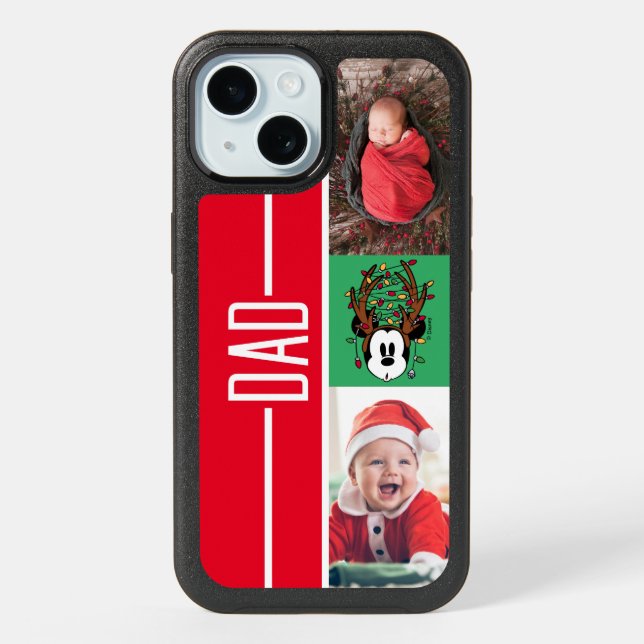 Personalized Photos | Mickey Mouse Reindeer iPhone 15 Case (Back)