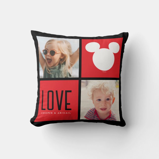 Personalized Photos | Mickey Mouse  Throw Pillow (Front)