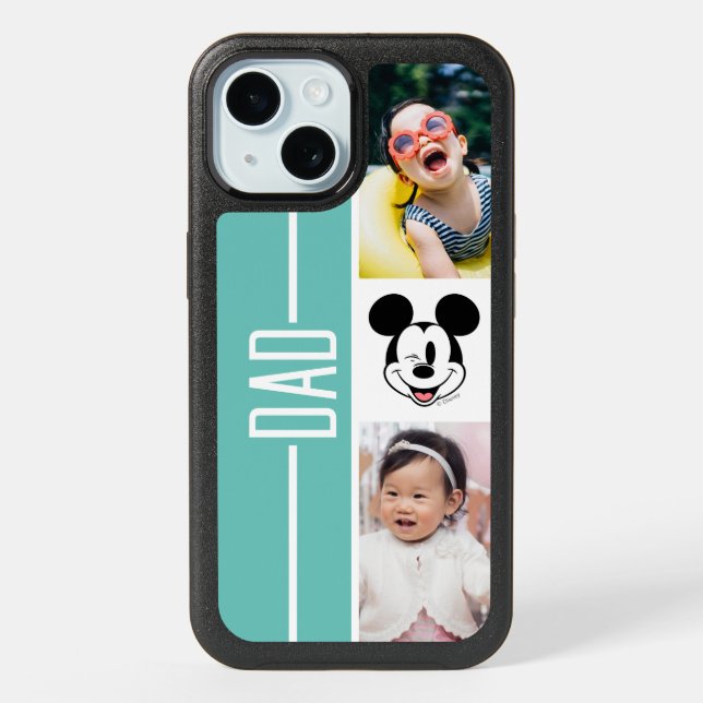 Personalized Photos | Mickey Mouse Winking iPhone 15 Case (Back)
