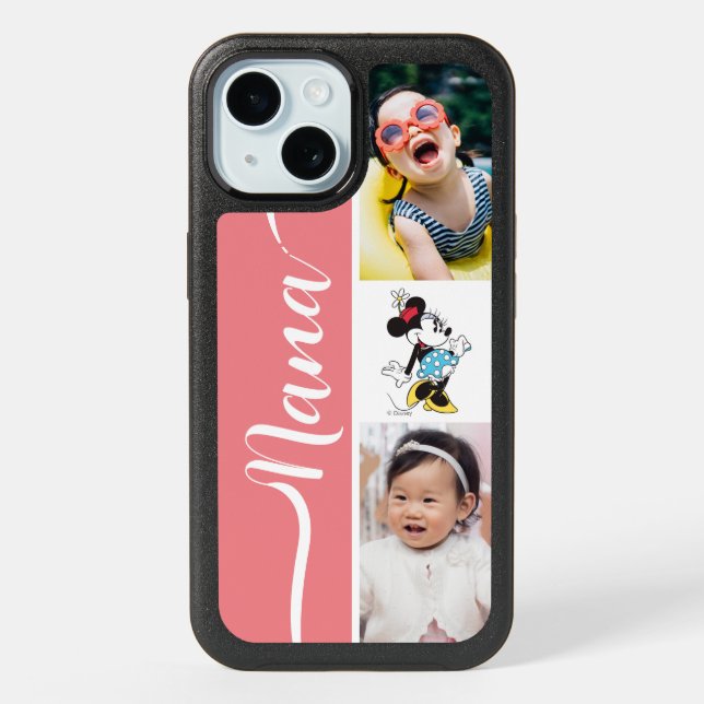 Personalized Photos | Minnie Mouse Bow iPhone 15 Case (Back)