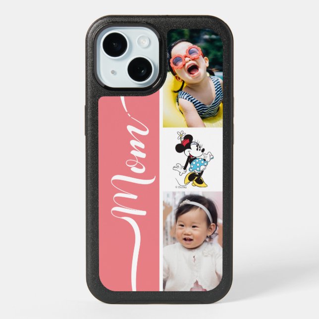 Personalized Photos | Minnie Mouse Bow iPhone 15 Case (Back)