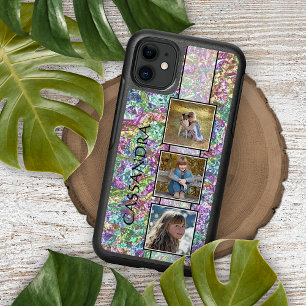 Personalized Photos On Purple Blue Turquoise Pink iPhone 16 Pro Max Case