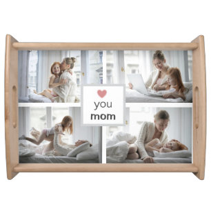 Personalized Photos Serving Tray – Love You Mom