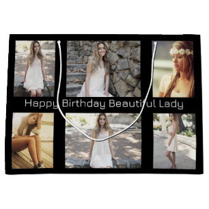 Personalized Photos & Text Multi Occasion Large Gift Bag