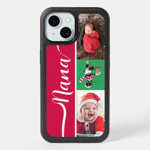 Personalized Photos  Vintage Holiday Minnie iPhone 15 Case