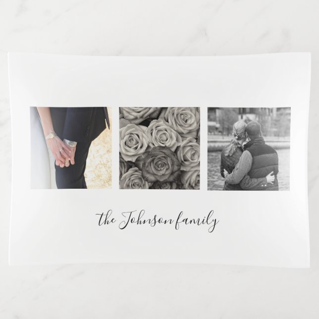 Personalized Photos with Text Trinket Tray (Front)