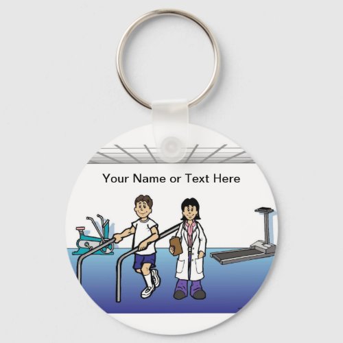 Personalized Physical Therapist _ Female Cartoon  Keychain
