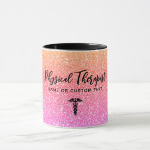 Personalized Physical Therapist Rainbow Medical Mug