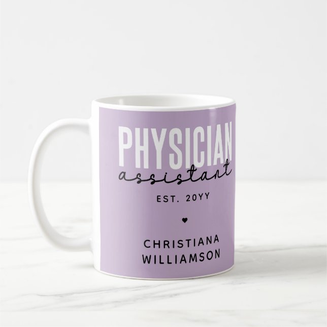 Personalized Physician Assistant PA Graduation Coffee Mug (Left)