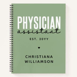 Personalized Physician Assistant PA Graduation Notebook