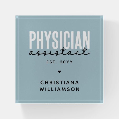 Personalized Physician Assistant PA Graduation Paperweight