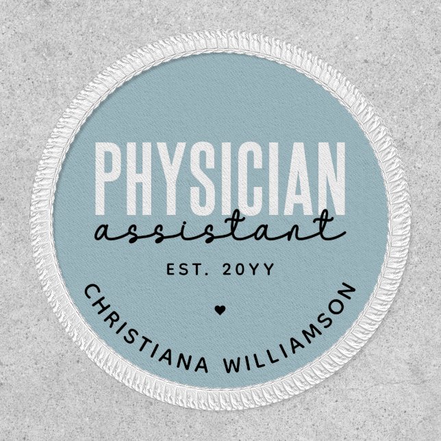 Personalized Physician Assistant PA Graduation Patch (Front)