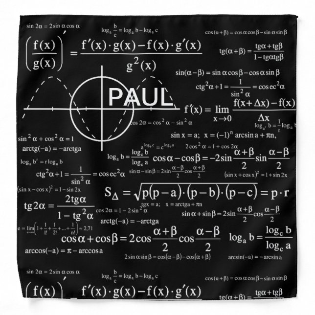 Personalized Physics Gifts for Physicists Bandana (Front)