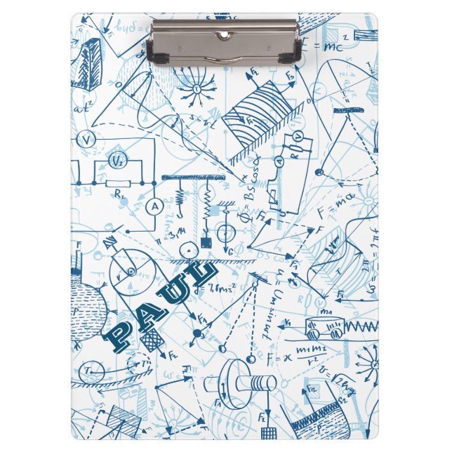 Personalized Physics Gifts for Physicists Clipboar Clipboard (Front)
