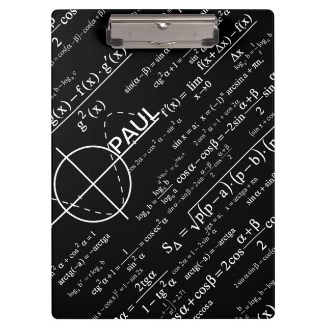Personalized Physics Gifts for Physicists Clipboard (Front)