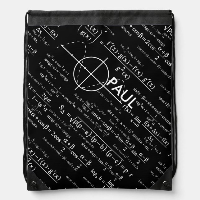 Personalized Physics Gifts for Physicists Drawstring Bag (Front)