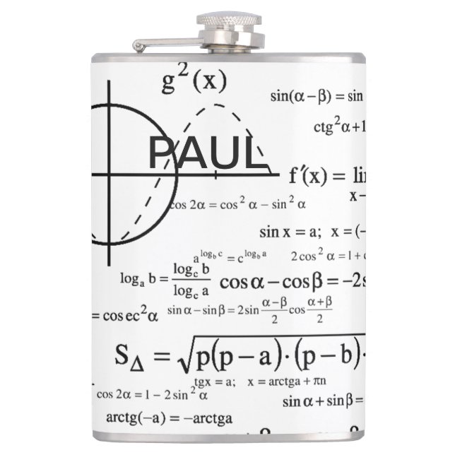Personalized Physics Gifts for Physicists Flask (Front)