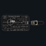 Personalized Physics Gifts for Physicists Luggage Tag<br><div class="desc">Not sure what to get for the physics fan in your life? This is one great idea with a cool design of neat physics diagrams and formulas with a place for your personalization. Personalize this luggage tag or click the "Customize It" button to go to the design tool where you...</div>