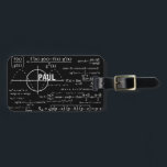 Personalized Physics Gifts for Physicists Luggage Tag<br><div class="desc">Not sure what to get for the physics fan in your life? This is one great idea with a cool design of neat physics diagrams and formulas with a place for your personalization. Personalize this luggage tag or click the "Customize It" button to go to the design tool where you...</div>