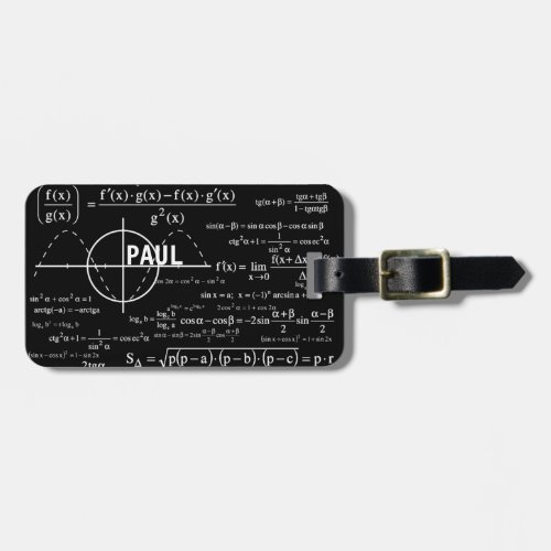 Personalized Physics Gifts for Physicists Luggage Tag