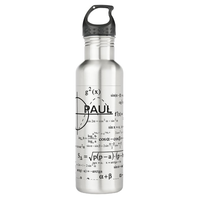 Personalized Physics Gifts for Physicists Stainless Steel Water Bottle (Front)