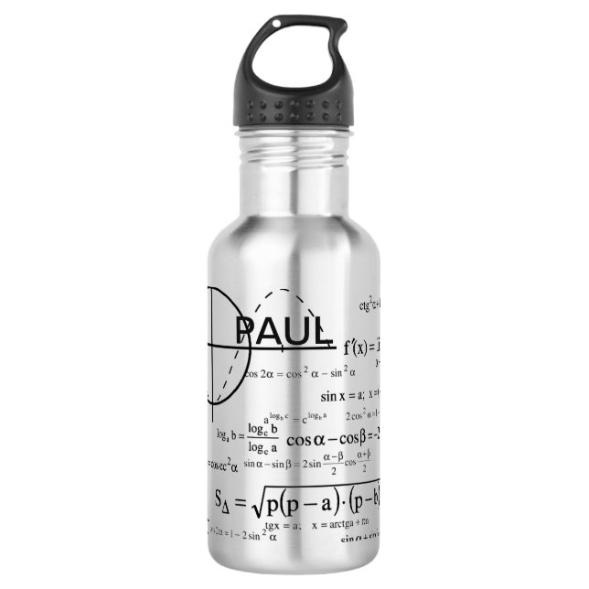 Personalized Physics Gifts for Physicists Stainless Steel Water Bottle (Front)