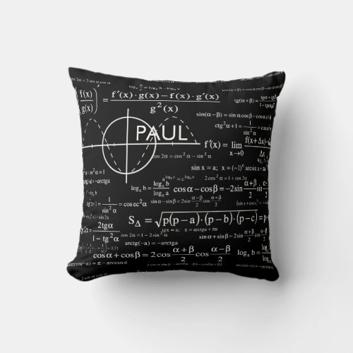 Personalized Physics Gifts for Physicists Throw Pillow