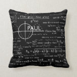Personalized Physics Gifts for Physicists Throw Pillow<br><div class="desc">Not sure what to get for the physics fan in your life? This is one great idea with a cool design of neat physics diagrams and formulas with a place for your personalization. Add name/initials/monograms or delete if desired or click the "Customize It" button to go to the design tool...</div>