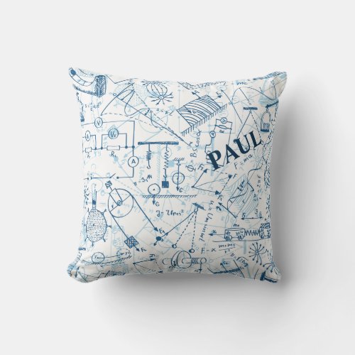 Personalized Physics Gifts for Physicists Throw Pillow
