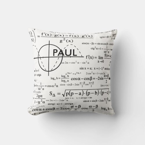 Personalized Physics Gifts for Physicists Throw Pillow