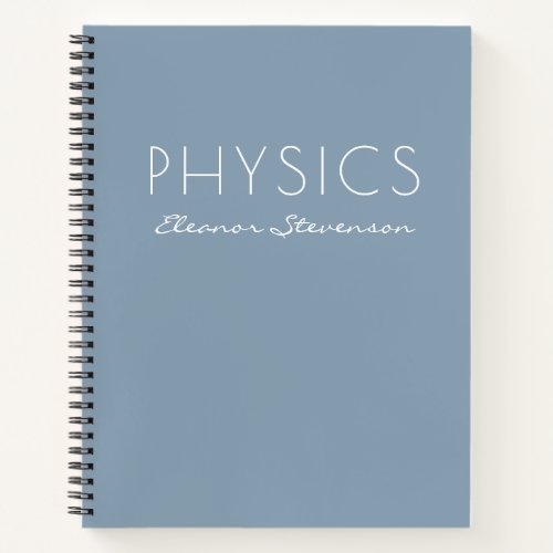Personalized Physics Graph Paper Dusty Blue  Notebook