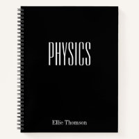 Personalized Physics Graph Paper Simple Black