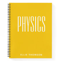 Personalized Physics Graph Paper Simple Yellow Notebook Personalized Physics Graph Paper Simple Yellow Notebook