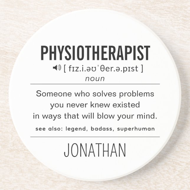 Personalized Physiotherapist Funny Coaster (Front)