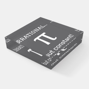 Personalized Pi Symbol, Fun Math Desk Paperweight