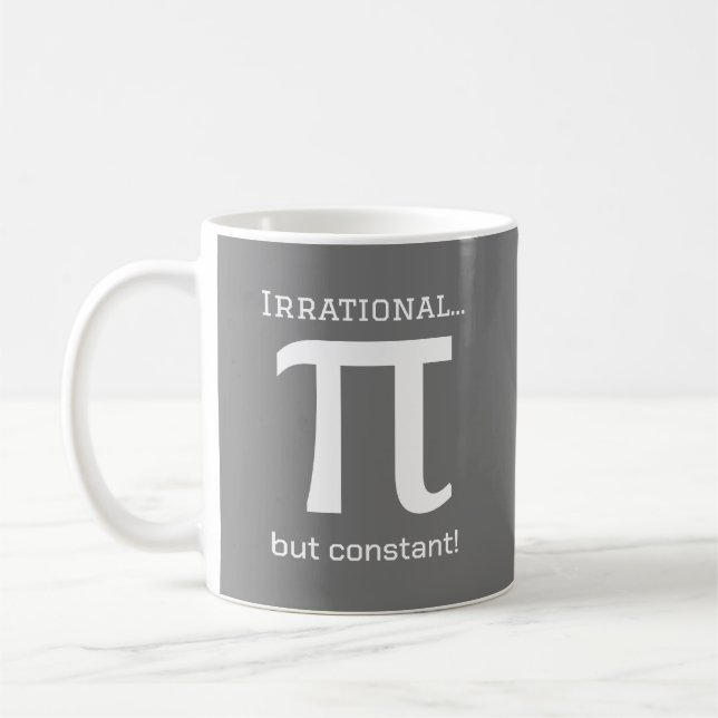 Personalized Pi Symbol, Math Lover Coffee Mug (Left)