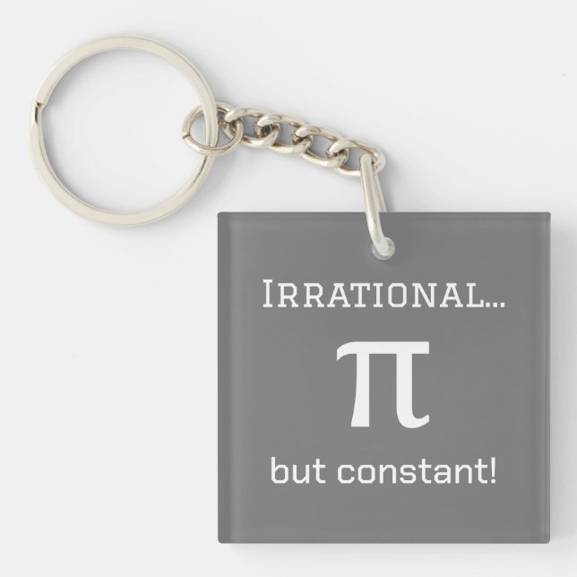 Personalized Pi Symbol, Math Lover Keychain (Front)