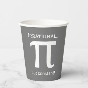 Personalized Pi Symbol, Math Lover Paper Cups