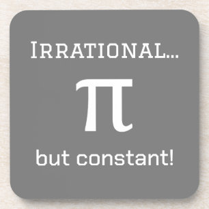 Personalized Pi Symbol Math Lover Teacher, Student Beverage Coaster