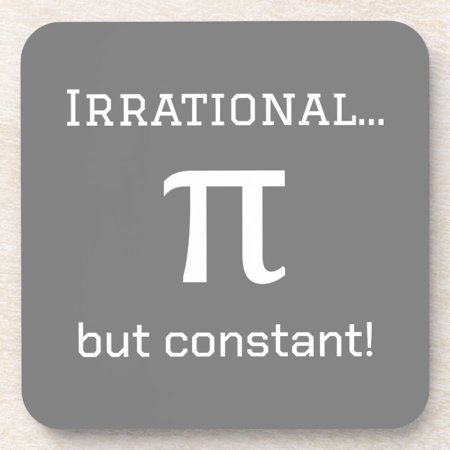 Personalized Pi Symbol Math Lover Teacher, Student Beverage Coaster (Front)