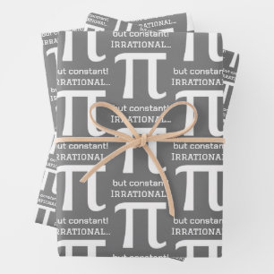 Personalized Pi Symbol, Math Lover Wrapping Paper Sheets